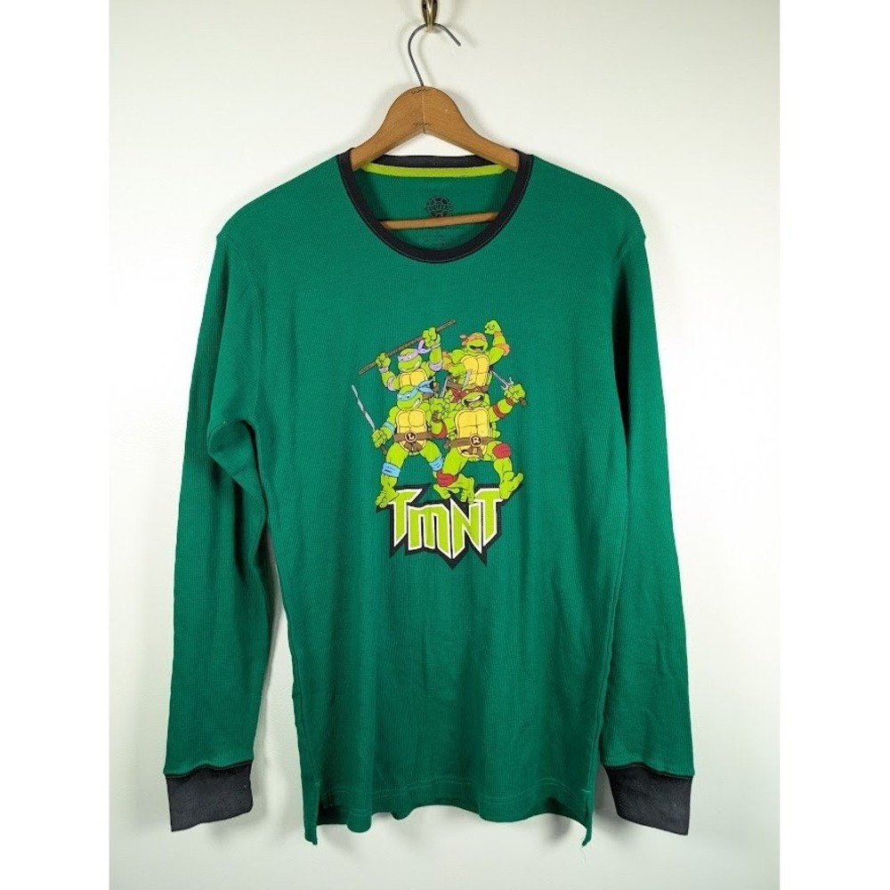 Teenage‎ Mutant Ninja Turtles Shirt Size XL Thermal Waffle Knit 2014 Nickelodeon